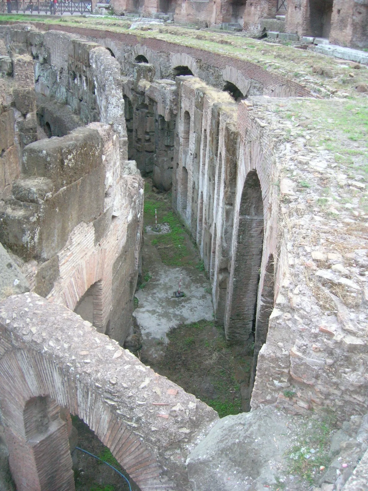 Gladiators' Arena and underground of the Rome Colosseum